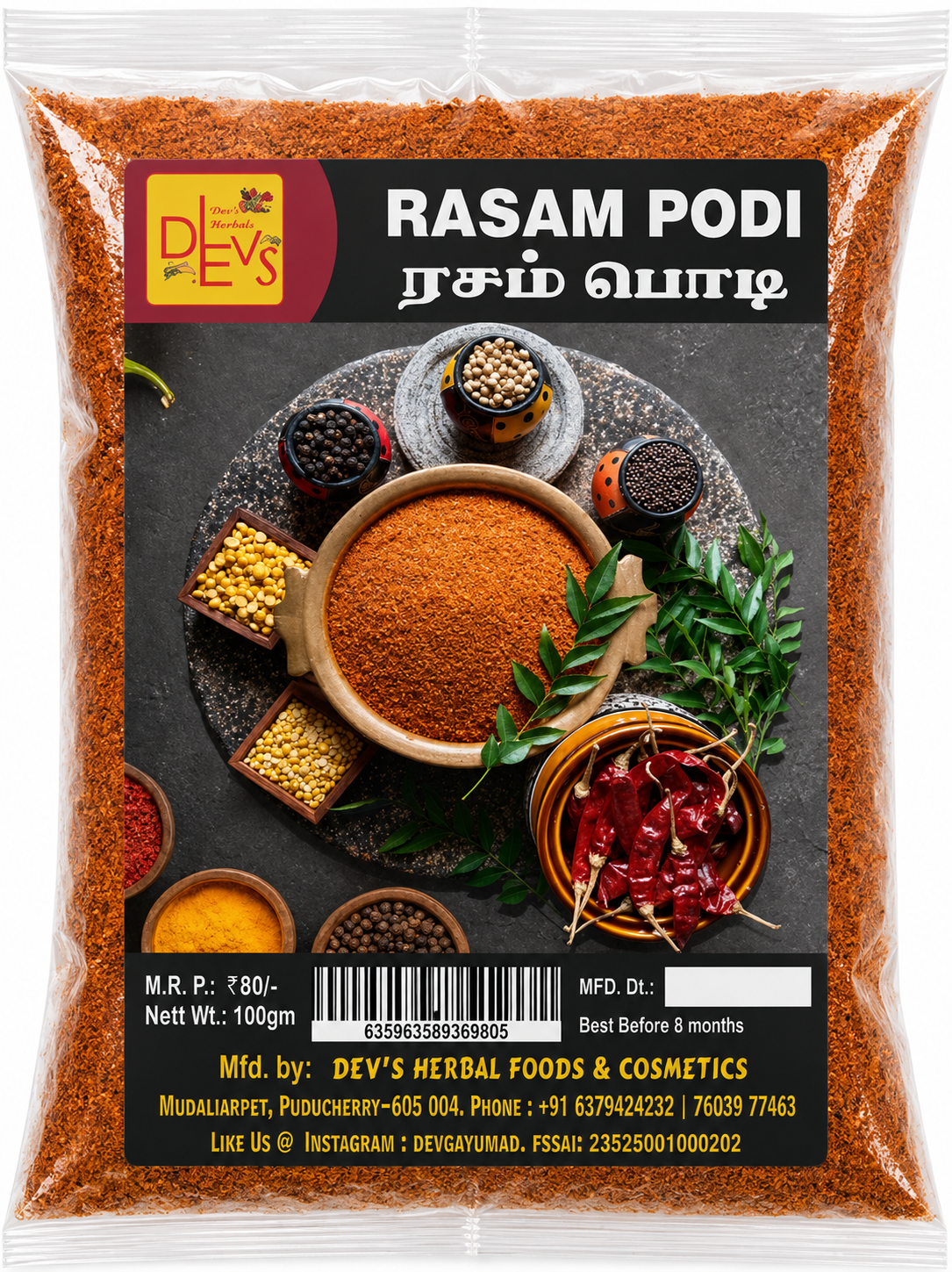 Authentic Rasam Podi